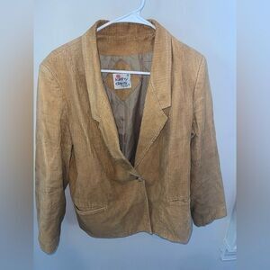 Vintage Tan Corduroy Women's Jacket  Size 14 AS IS